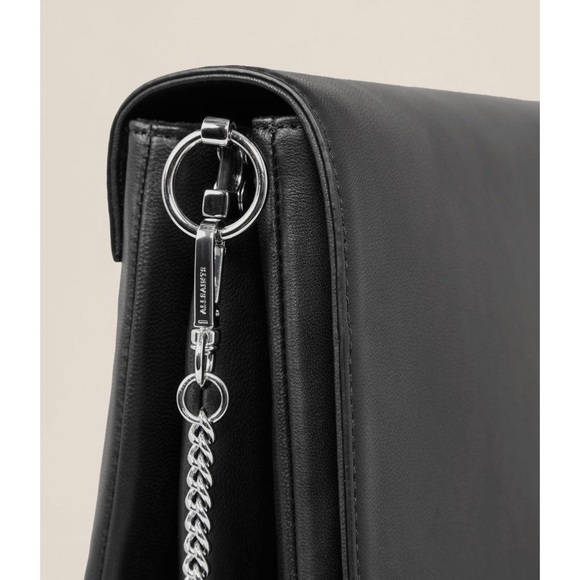 AllSaints Black Zep Box Bag NWOT - Picture 4 of 16